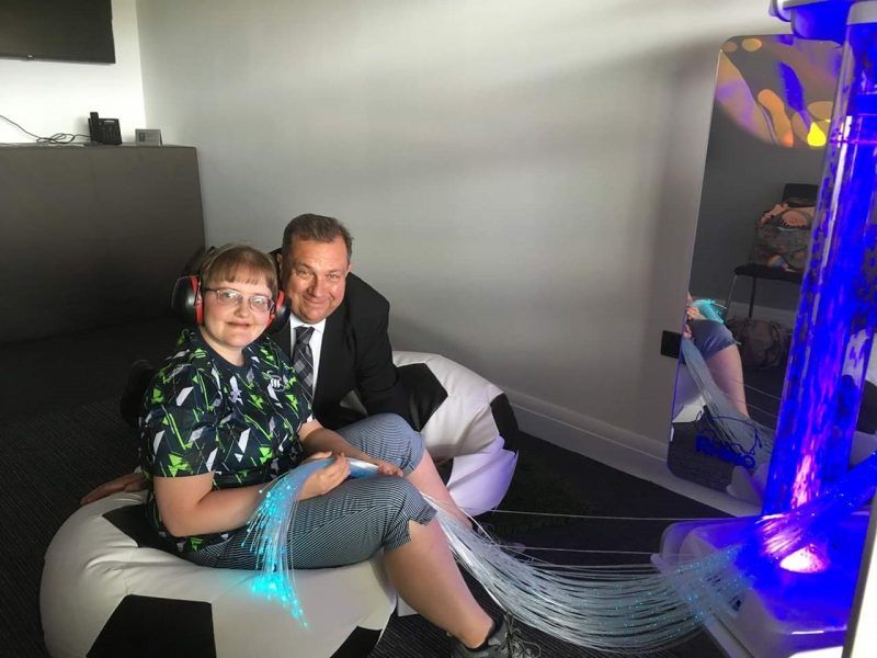 Swansea City trial new sensory room at the Liberty Stadium