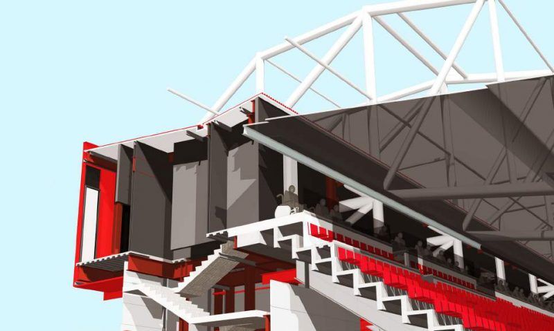 Manchester United - Stretford End accesibility improvement (Image: StadiumDB)