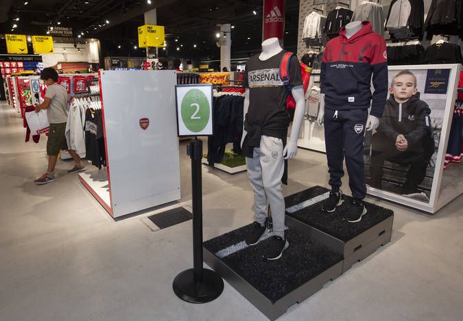 Clear signposting introduced during sensory hour in Arsenal Club Shop