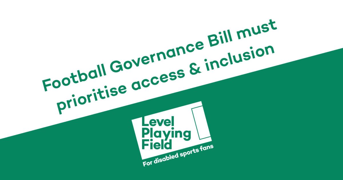 Football Governance Bill Must Prioritise Access & Inclusion - Level ...