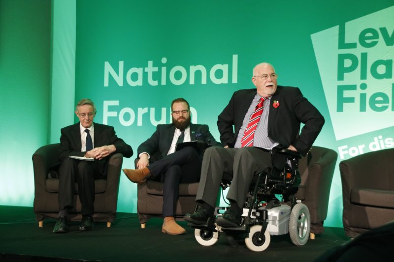 Level Playing Field Chair, Tony Taylor speaks at the National Forum
