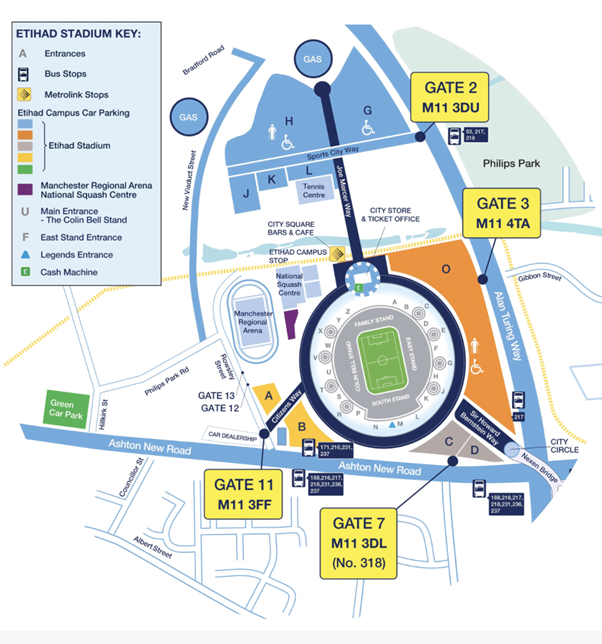 Stadium map