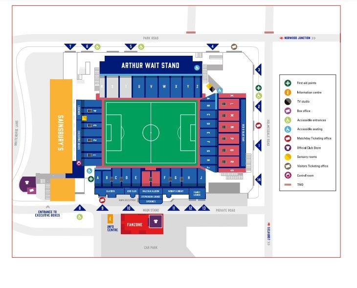 Stadium map