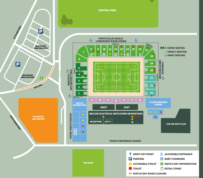 Stadium map